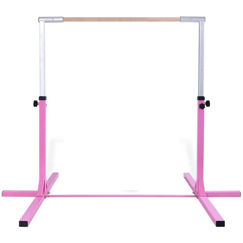 Children's gymnastics horizontal bar pink